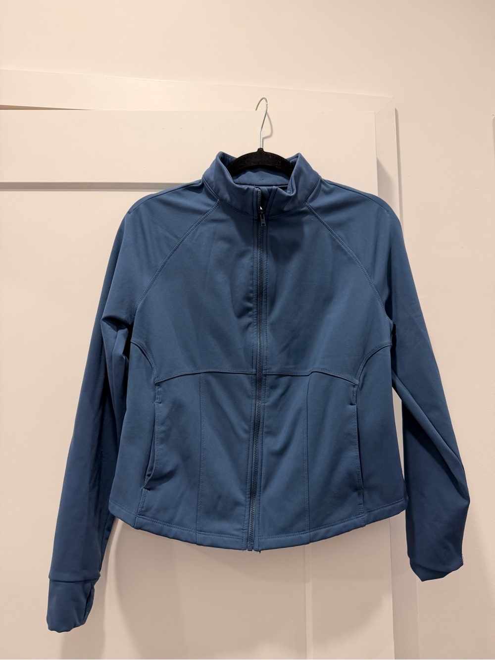 Women’s Blue Zip-Up Bomber Jacket